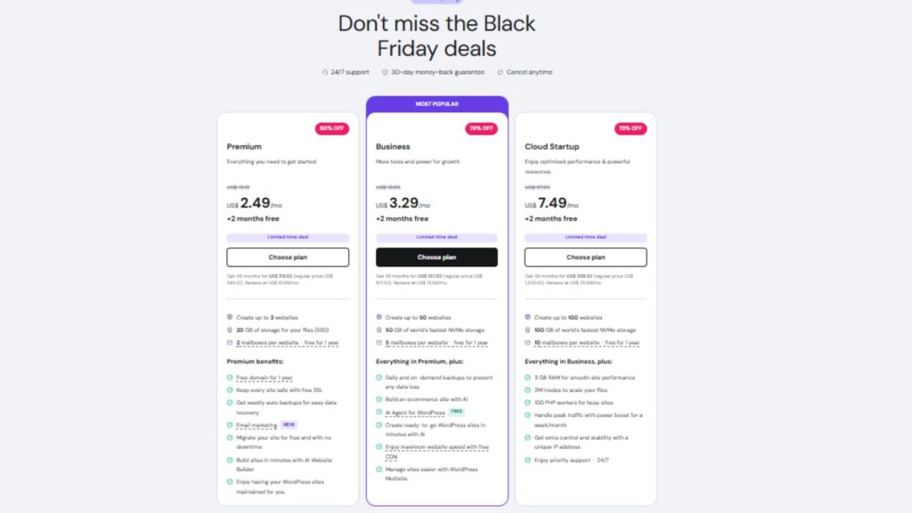 Hostinger Black Friday Deals on Hostings