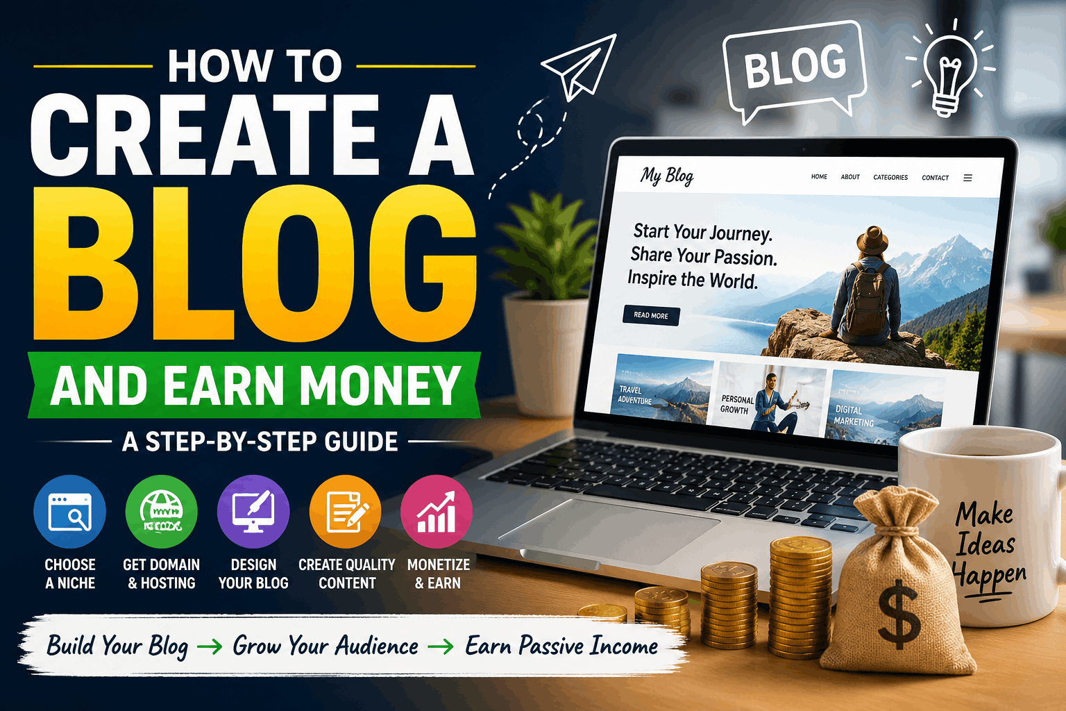 Janun Kivabe Blog Toiri Korben ebong taka kamaben