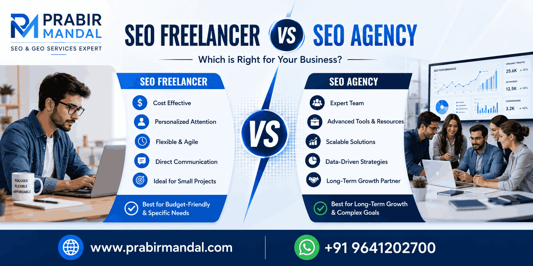SEO Freelancer vs SEO Agency