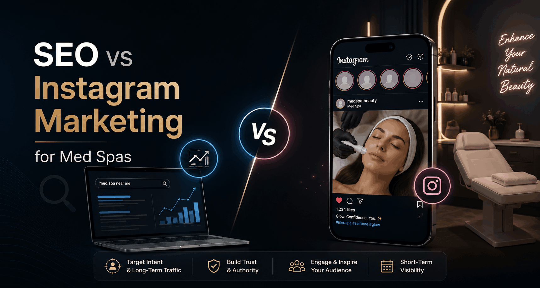 SEO vs Instagram Marketing for Med Spas