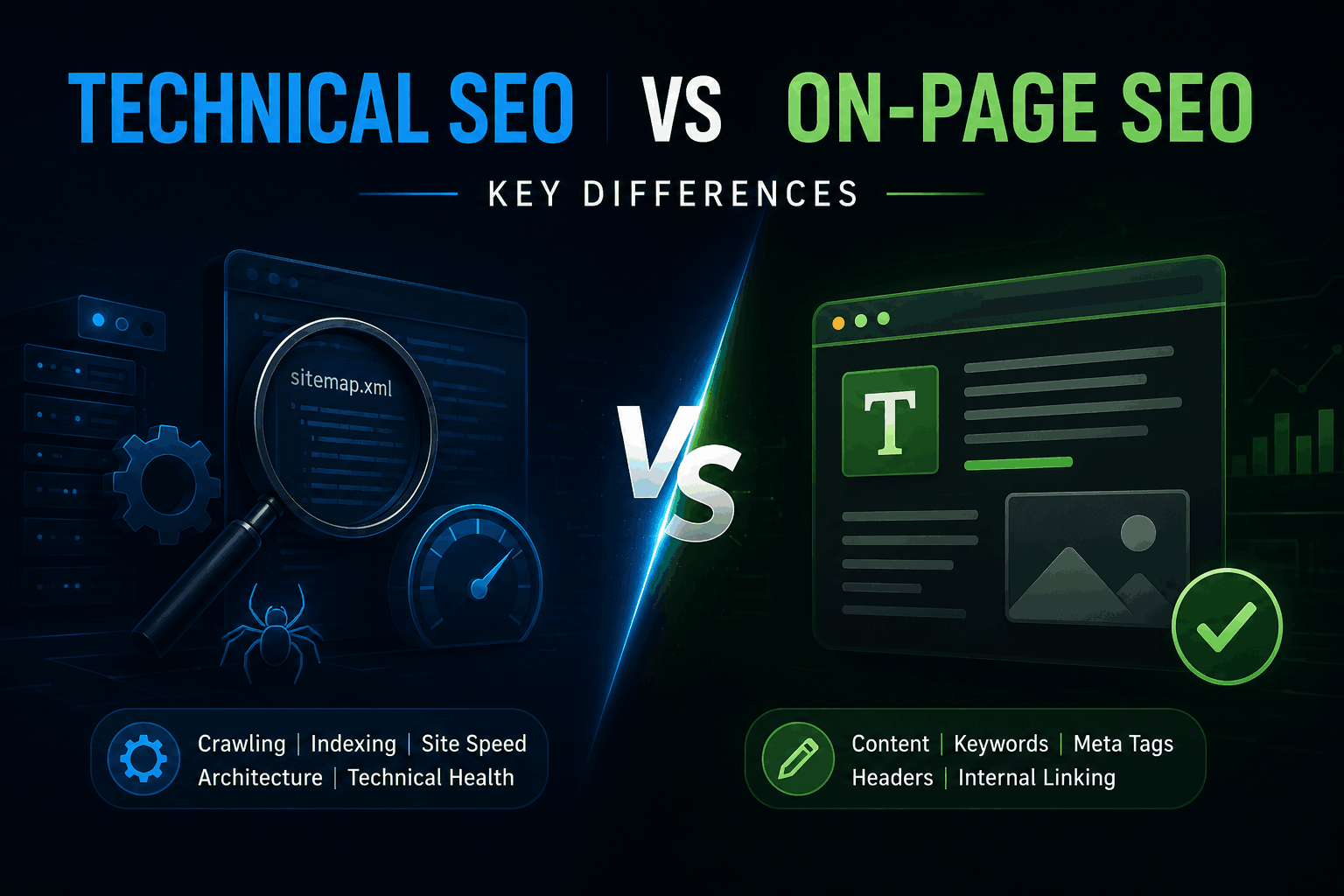 Technical SEO vs On Page SEO Services